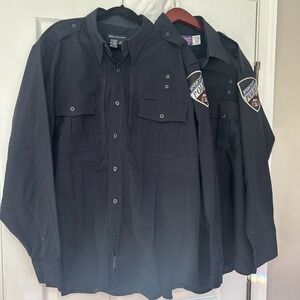 Endicott Police NY‎ Long Sleeve Tactical Police Shirts Lot Of 2 XL Costume